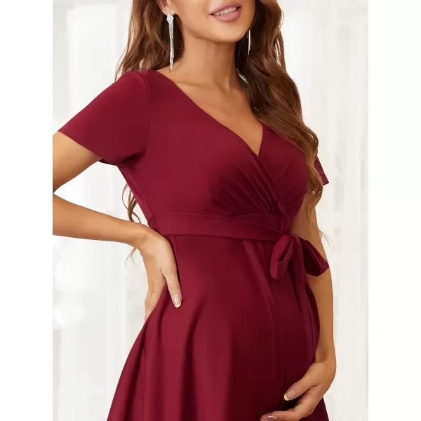 imageEverPretty Womens VNeck Aline Short Wrap Maternity Dress for Causal Party 20786