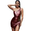 imageEverPretty Womens Custom Sexy One Shoulder Sleeveless Bodycon Knee Length Homecoming Dress 01968Burgundy