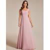 imageEverPretty Womens Sleeveless Square Neckline Backless A Line Floor Length Bridesmaid Dresses S0017Dusty Rose