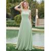 imageEverPretty Womens Sleeveless Square Neckline Backless A Line Floor Length Bridesmaid Dresses S0017Mint Green