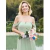 imageEverPretty Womens Sleeveless Square Neckline Backless A Line Floor Length Bridesmaid Dresses S0017Mint Green