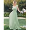 imageEverPretty Womens Sleeveless Square Neckline Backless A Line Floor Length Bridesmaid Dresses S0017Mint Green