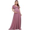 imageEverPretty Women Chiffon VNeck Maternity Party Dresses for Baby Shower with Sleeves 20795EYOrchid