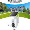 imageSOLIOM True 5MP HD Security Cameras Wireless Outdoor Solar Powered Home Security Camera with 360 Auto Tracking Pan ampamp Tilt Spot Light Night Vision4Cam Pack 5G ampamp 24G Router No Subscription