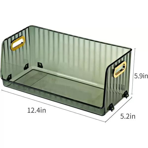 imageCANITORON Clear Makeup Organizer 2 Pack Bathroom Vanity Organizer Skin Care Organizer Cosmetic Display Case Makeup Holder Ideal for Bedroom Bathroom Storage Countertop  Max Green