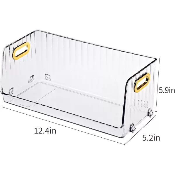 imageCANITORON Clear Makeup Organizer 2 Pack Bathroom Vanity Organizer Skin Care Organizer Cosmetic Display Case Makeup Holder Ideal for Bedroom Bathroom Storage Countertop  Max Clear