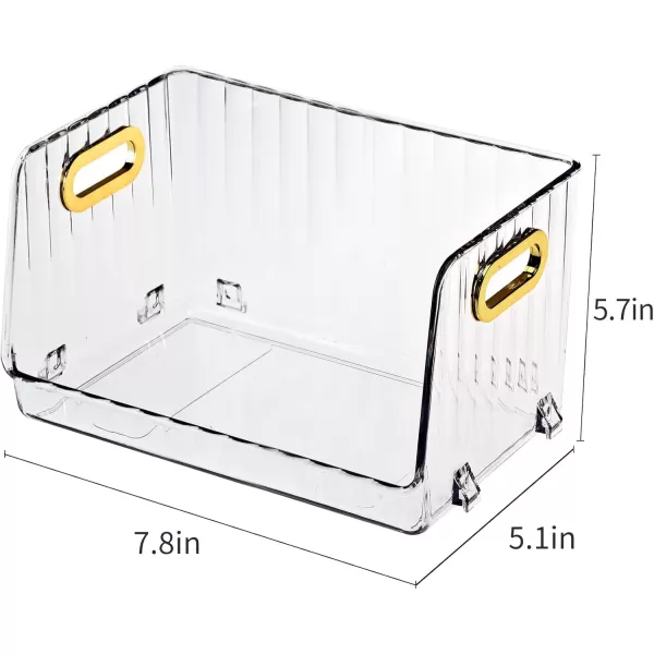 imageCANITORON Clear Makeup Organizer 2 Pack Bathroom Vanity Organizer Skin Care Organizer Cosmetic Display Case Makeup Holder Ideal for Bedroom Bathroom Storage Countertop  Small Clear