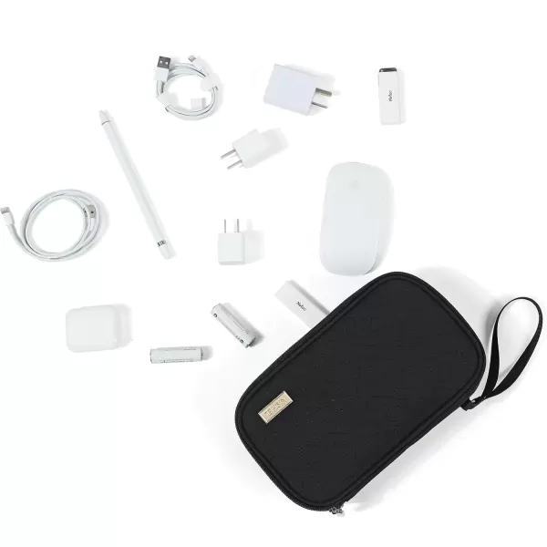imageNISHEL Travel Cord Organizer Case Double Layers Tech Electronic Case Travel Essentials for Charger Cable Phone Flash drive PinkBlack