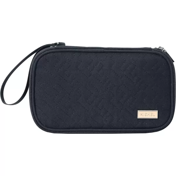 imageNISHEL Travel Cord Organizer Case Double Layers Tech Electronic Case Travel Essentials for Charger Cable Phone Flash drive PinkBlack
