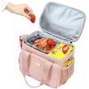 imageNISHEL Lunch Box Women with Shoulder Strap Insulated ampamp Reusable Cooler Bag Leakproof Thermal Compartment Drinks Holder for Office Work Picnic Travel Gym PinkStyle 3  Pink