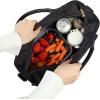 imageNISHEL Lunch Box Women with Shoulder Strap Insulated ampamp Reusable Cooler Bag Leakproof Thermal Compartment Drinks Holder for Office Work Picnic Travel Gym PinkStyle 2  Black