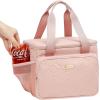 imageNISHEL Lunch Box Women with Shoulder Strap Insulated ampamp Reusable Cooler Bag Leakproof Thermal Compartment Drinks Holder for Office Work Picnic Travel Gym PinkStyle 3  Pink