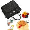 imageNISHEL Lunch Box Women with Shoulder Strap Insulated ampamp Reusable Cooler Bag Leakproof Thermal Compartment Drinks Holder for Office Work Picnic Travel Gym PinkStyle 2  Black