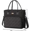 imageNISHEL Lunch Box Women with Shoulder Strap Insulated ampamp Reusable Cooler Bag Leakproof Thermal Compartment Drinks Holder for Office Work Picnic Travel Gym PinkStyle 2  Black