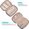 imageNISHEL Travel Jewelry Case Holiday Organizer for Necklaces Earrings Rings Bracelets Watch BlackAegeanBlue
