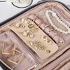 imageNISHEL Travel Jewelry Case Holiday Organizer for Necklaces Earrings Rings Bracelets Watch BlackBlack