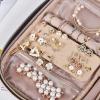 imageNISHEL Travel Jewelry Case Holiday Organizer for Necklaces Earrings Rings Bracelets Watch BlackPink
