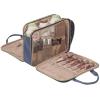 imageNISHEL Travel Makeup Bag Stand Up Portable Cosmetic Organizer Cosmetic Case for TravelSize Toiletries PinkAegeanBlue