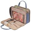imageNISHEL Travel Makeup Bag Stand Up Portable Cosmetic Organizer Cosmetic Case for TravelSize Toiletries PinkAegeanBlue