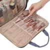 imageNISHEL Travel Makeup Bag Stand Up Portable Cosmetic Organizer Cosmetic Case for TravelSize Toiletries PinkAegeanBlue