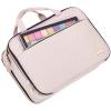imageNISHEL Travel Makeup Bag Stand Up Portable Cosmetic Organizer Cosmetic Case for TravelSize Toiletries PinkPink