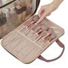 imageNISHEL Travel Makeup Bag Stand Up Portable Cosmetic Organizer Cosmetic Case for TravelSize Toiletries PinkRosewoodPink