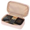 imageNISHEL Travel Makeup Bag for Women with Front Pockets Large Wideopen Case Portable Organizer To Hold TravelSize Accessory Bottles Cosmetics Brushes Skincare Products PinkPink