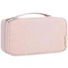 imageNISHEL Travel Makeup Bag for Women with Front Pockets Large Wideopen Case Portable Organizer To Hold TravelSize Accessory Bottles Cosmetics Brushes Skincare Products PinkPink
