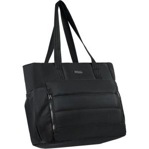 imageNISHEL Travel Puffy Tote Bag For Women UltraLightweight Large Tote Purse For Office Day And a Short Weekend GetawayBlack