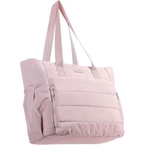 imageNISHEL Travel Puffy Tote Bag For Women UltraLightweight Large Tote Purse For Office Day And a Short Weekend GetawayPink
