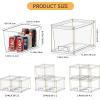 image2 Pcs Clear Stackable Storage Drawers Acrylic Bathroom Counter Organizer Storage Bins For Vanity for Counter Undersink Home Organization and Storage2