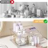 image2 Pcs Clear Stackable Storage Drawers Acrylic Bathroom Counter Organizer Storage Bins For Vanity for Counter Undersink Home Organization and Storage2