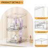 image2 Pcs Clear Stackable Storage Drawers Acrylic Bathroom Counter Organizer Storage Bins For Vanity for Counter Undersink Home Organization and Storage2