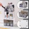 image2Drawer Bathroom Makeup Organizer MultiPurpose Makeup Storage Rack with Cosmetic Counter Organizer 2Tier Grey