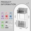 image2Drawer Bathroom Makeup Organizer MultiPurpose Makeup Storage Rack with Cosmetic Counter Organizer 2Tier Grey