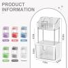 image2Drawer Bathroom Organizer MultiPurpose Makeup Storage Rack for Vanity 2Tier Cosmetic Organizer White