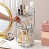 image360 Rotating Makeup Organizer for Vanity Bathroom Countertop Spinning Perfume Organizer HighCapacity Cosmetic and Skincare Dresser Make Up Holder Rack 2 Tiers YellowClassic Grey
