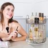 image360 Rotating Makeup Organizer for Vanity Bathroom Countertop Spinning Perfume Organizer HighCapacity Cosmetic and Skincare Dresser Make Up Holder Rack 2 Tiers GreyClassic Grey