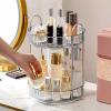 image360 Rotating Makeup Organizer for Vanity Bathroom Countertop Spinning Perfume Organizer HighCapacity Cosmetic and Skincare Dresser Make Up Holder Rack 2 Tiers YellowClassic Grey