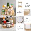 image360 Rotating Makeup Organizer for Vanity Bathroom Countertop Spinning Perfume Organizer HighCapacity Cosmetic and Skincare Dresser Make Up Holder Rack 2 Tiers GreyHonorable Gold