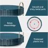 image360 Rotating Makeup Organizer for Vanity Bathroom Countertop Spinning Perfume Organizer HighCapacity Cosmetic and Skincare Dresser Make Up Holder Rack 2 Tiers GreyBlue