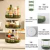 image360 Rotating Makeup Organizer for Vanity Bathroom Countertop Spinning Perfume Organizer HighCapacity Cosmetic and Skincare Dresser Make Up Holder Rack 2 Tiers GreyGem Green
