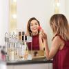 imageBathroom Counter Organizer Countertop Shelf Skincare Organizer Perfume Holder for Dresser Bathroom Countertop Tray for Cosmetic Skin Care Lipstick 2 Tiers Grey