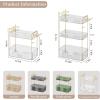 imageBathroom Counter Organizer Large Capacity Vanity Tray Shelf Organizer Easy Assembly Storage for Bathroom Undersink Cabinet and Cabinet Organization Grey 2TiersGray