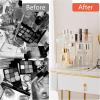 imageCorner Bathroom Counter Organizer Bathroom Countertop Shelf Makeup Organizer for Vanity Perfume Tray for Corner Storage 3 Tiers WhiteWhite