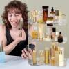imageCorner Bathroom Counter Organizer Bathroom Countertop Shelf Makeup Organizer for Vanity Perfume Tray for Corner Storage 3 Tiers WhiteWhite