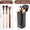 imageMakeup Brush Holder with Lid Cosmetic Tools OrganizerBlackBlack