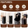 imageMakeup Brush Holder with Lid Cosmetic Tools OrganizerBlackBlack