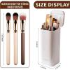 imageMakeup Brush Holder with Lid Cosmetic Tools OrganizerBlackWhite