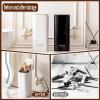 imageMakeup Brush Holder with Lid Cosmetic Tools OrganizerBlackWhite